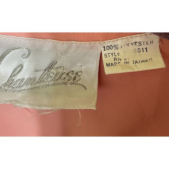 Chanteuse Woman’s Pink Long Sleeve Button Front Pleated Blouse Sz Med Semi Shear - Picture 4 of 9